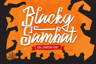 Blacky Sambat Font for Halloween-Themed Web Designs