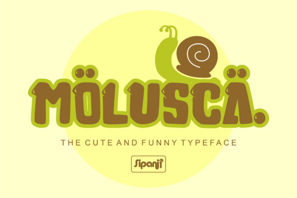 Molusca: A Bold and Cute Display Font for Digital Design