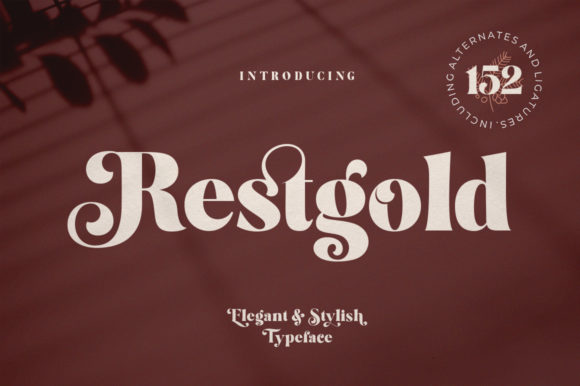 Restgold: A Modern Display Font for Bold Branding