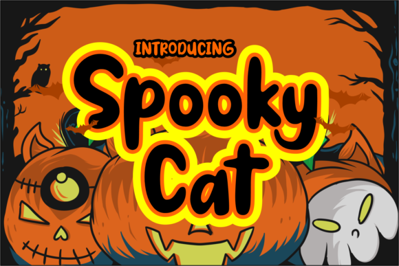 Spooky Cat Font for Craft and Design Projects